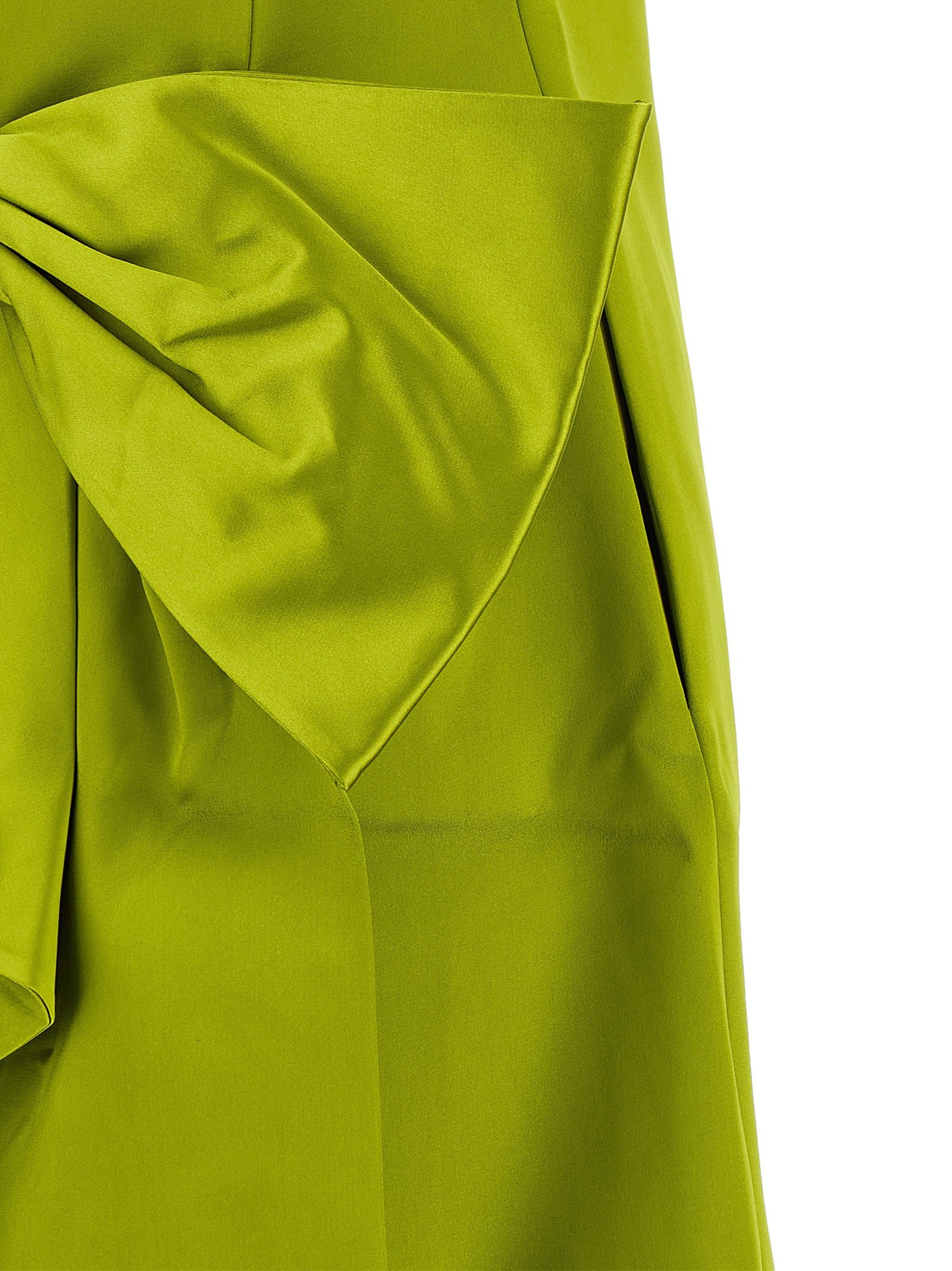 self-portrait Maxi Bow Dress Green
