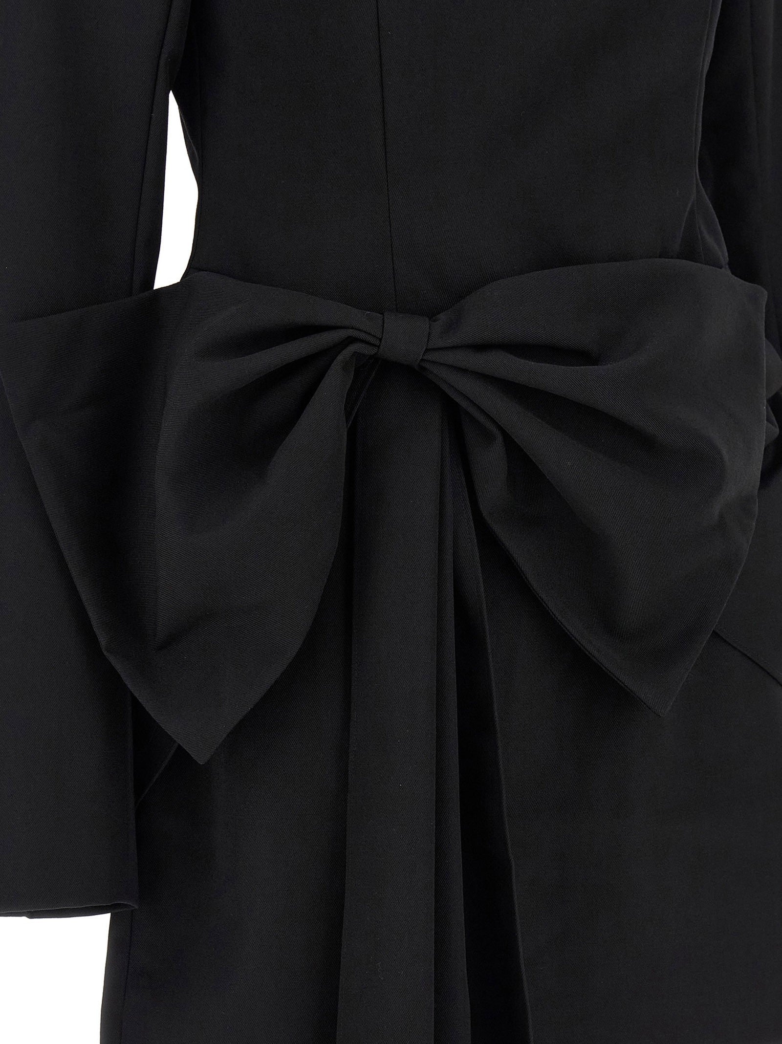 ROTATE Birger Christensen Maxi Bow Dress Black