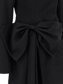 ROTATE Birger Christensen Maxi Bow Dress Black