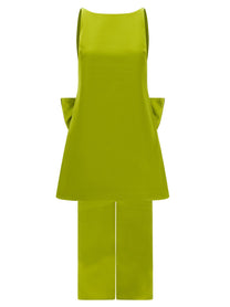self-portrait Maxi Bow Dress Green