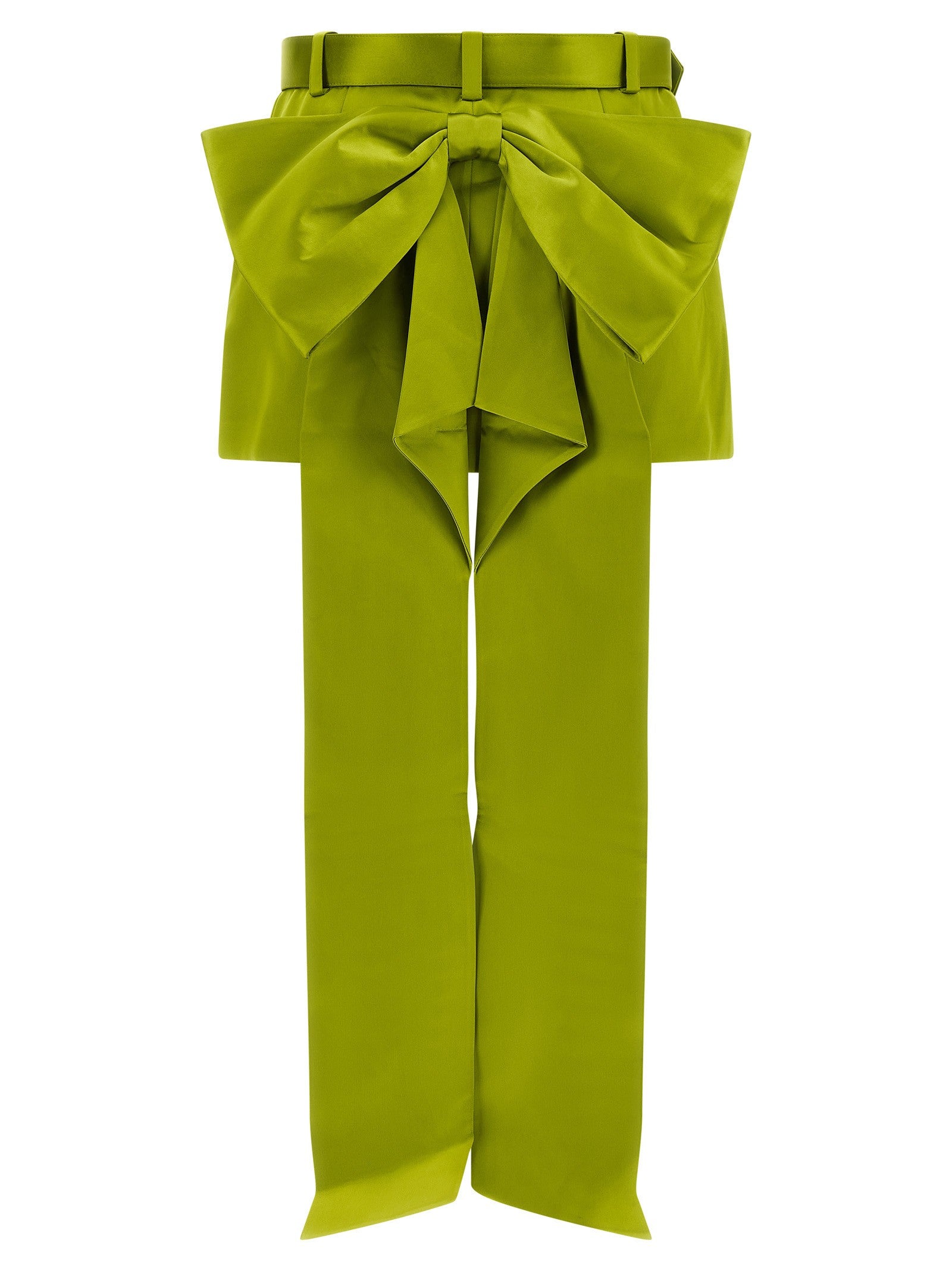 self-portrait Maxi Bow Skirt Green