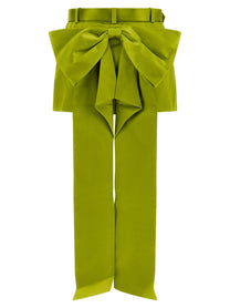 self-portrait Maxi Bow Skirt Green