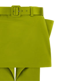self-portrait Maxi Bow Skirt Green