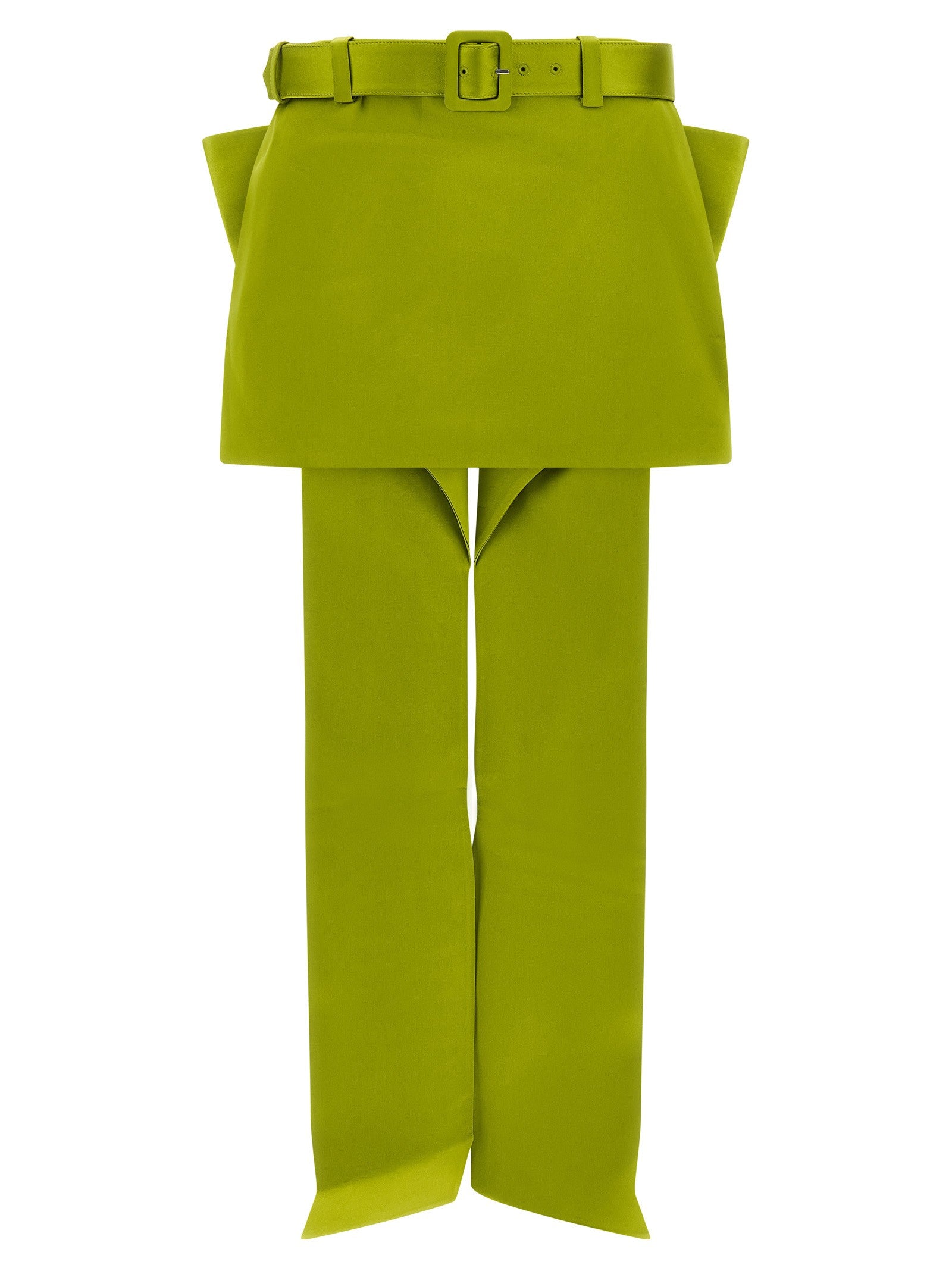 self-portrait Maxi Bow Skirt Green