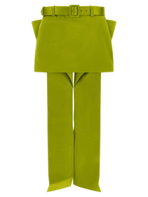 self-portrait Maxi Bow Skirt Green