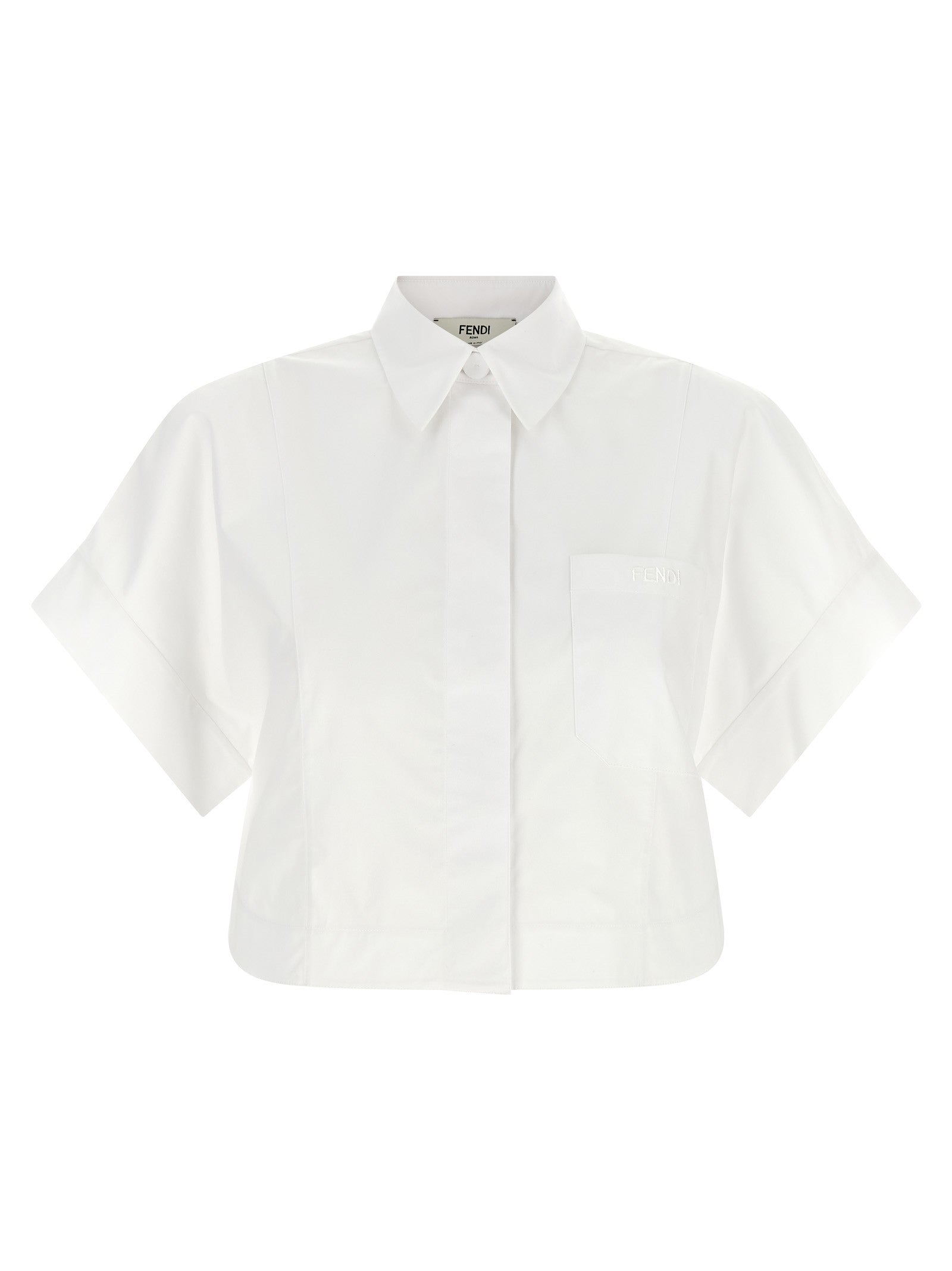 Fendi Maxi Button Shirt White