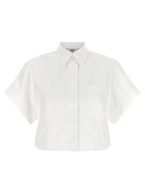 Fendi Maxi Button Shirt White