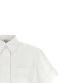 Fendi Maxi Button Shirt White