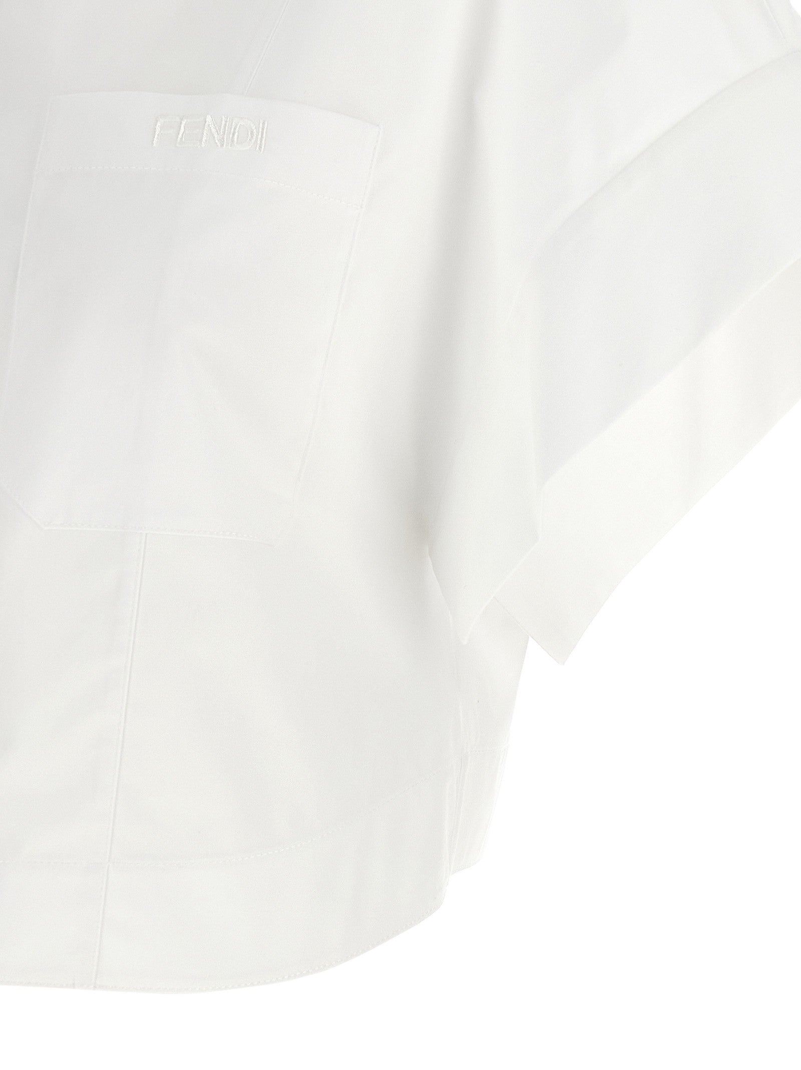 Fendi Maxi Button Shirt White
