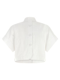 Fendi Maxi Button Shirt White