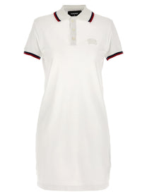 Dsquared2 Maxi Cut Out Polo Dress White