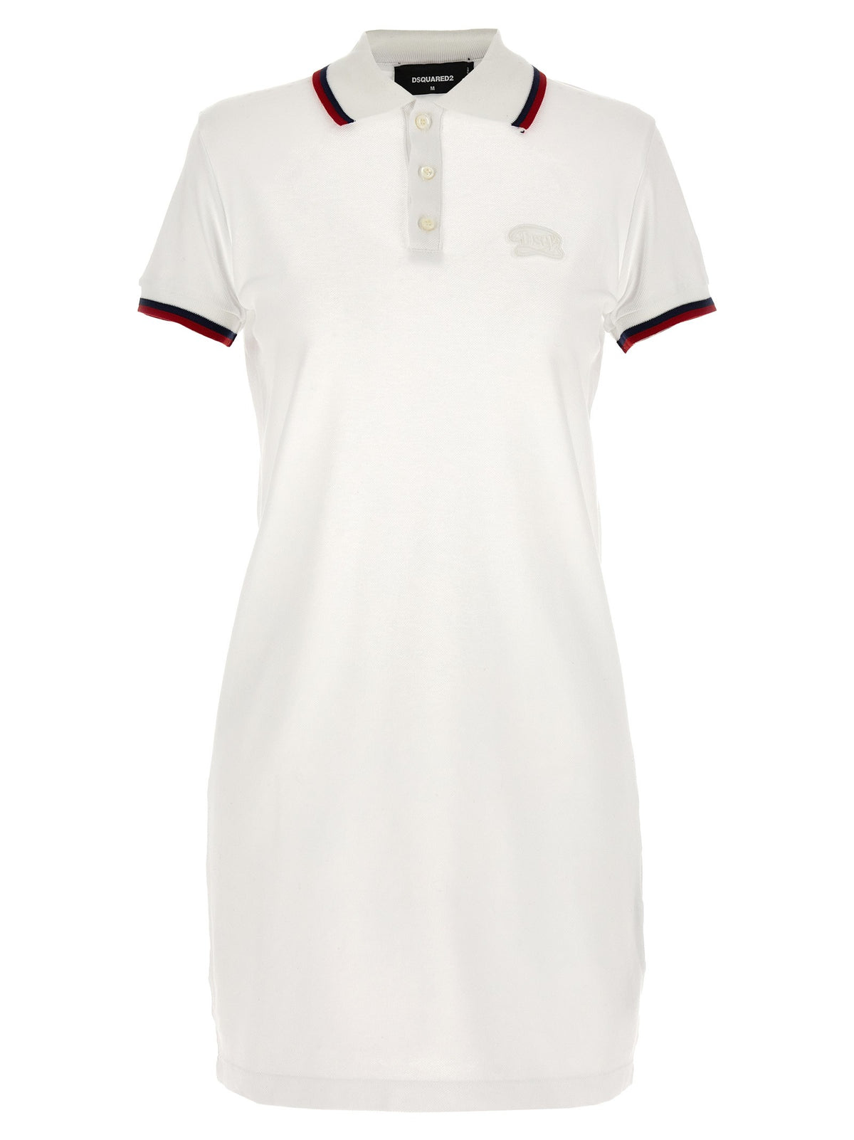 Dsquared2 Maxi Cut Out Polo Dress White