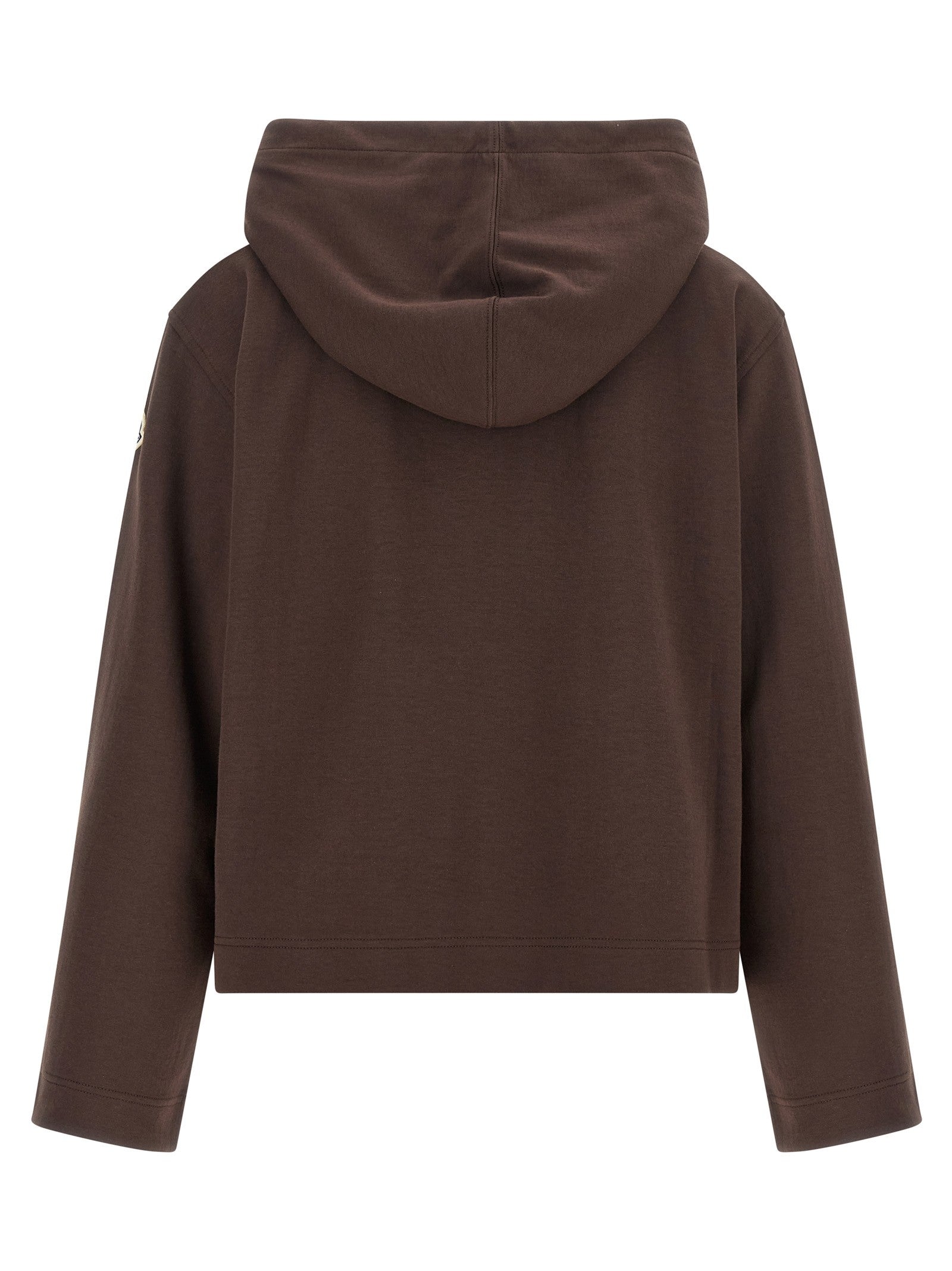Moncler Maxi Drawstring Hoodie Brown