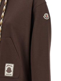 Moncler Maxi Drawstring Hoodie Brown