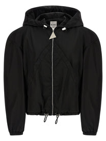 The Attico Maxi Hood Bomber Jacket Black