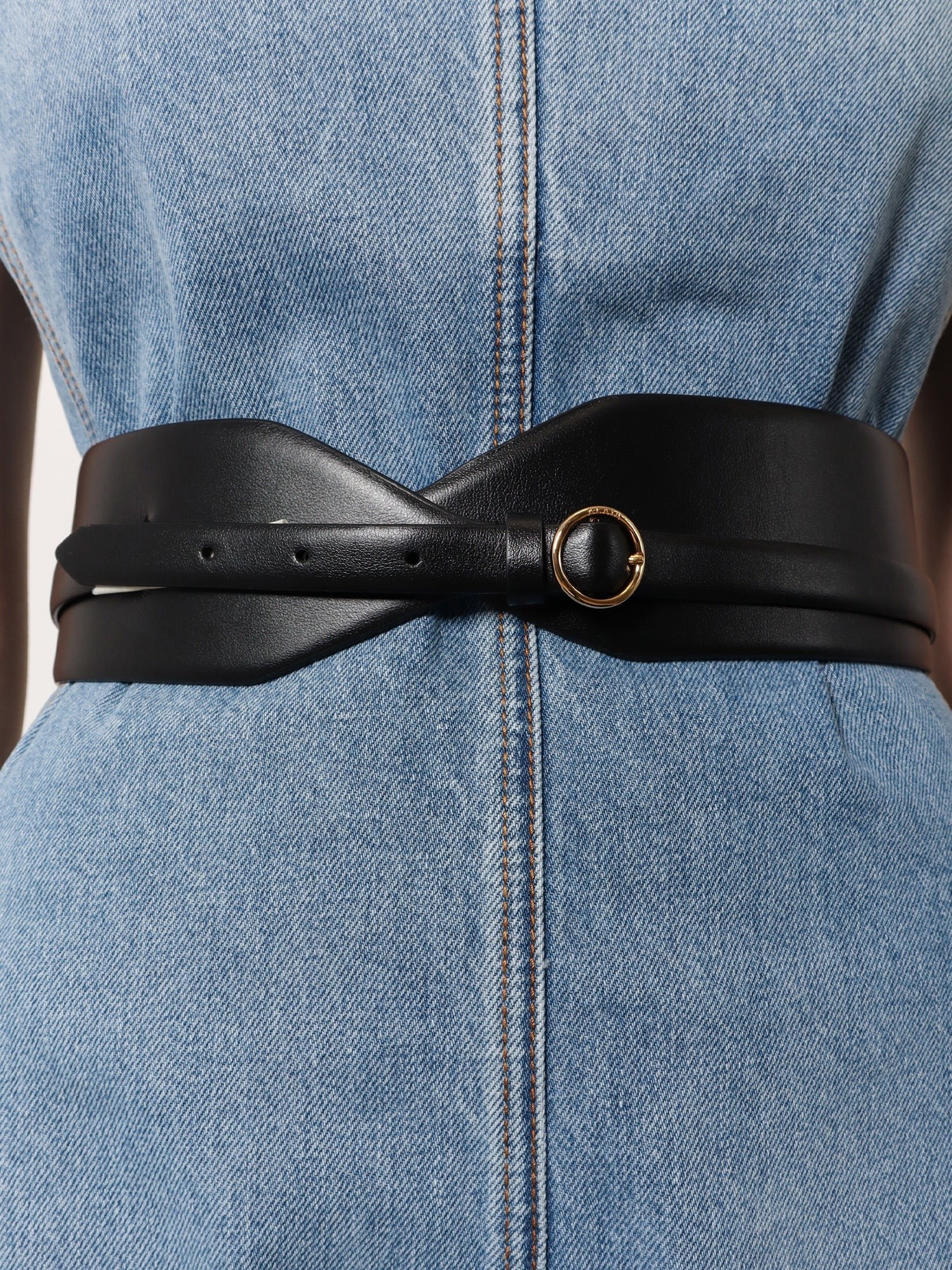 ALAÏA Women's Maxi Leather Belt Black