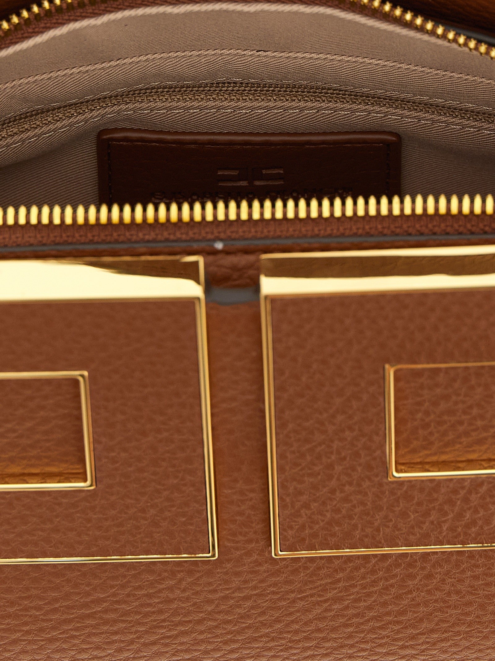 Elisabetta Franchi Maxi Handbag Brown