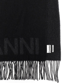 Ganni Maxi Scarf Black