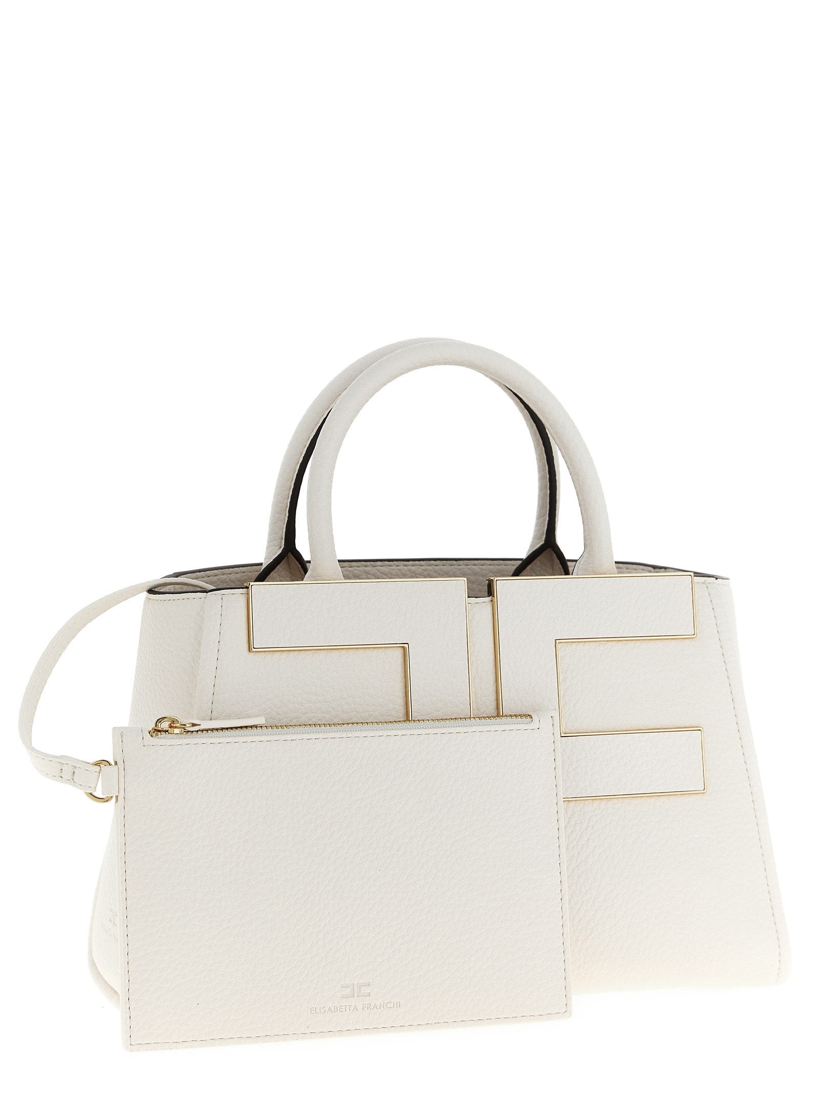 Elisabetta Franchi Maxi Shopping Bag White