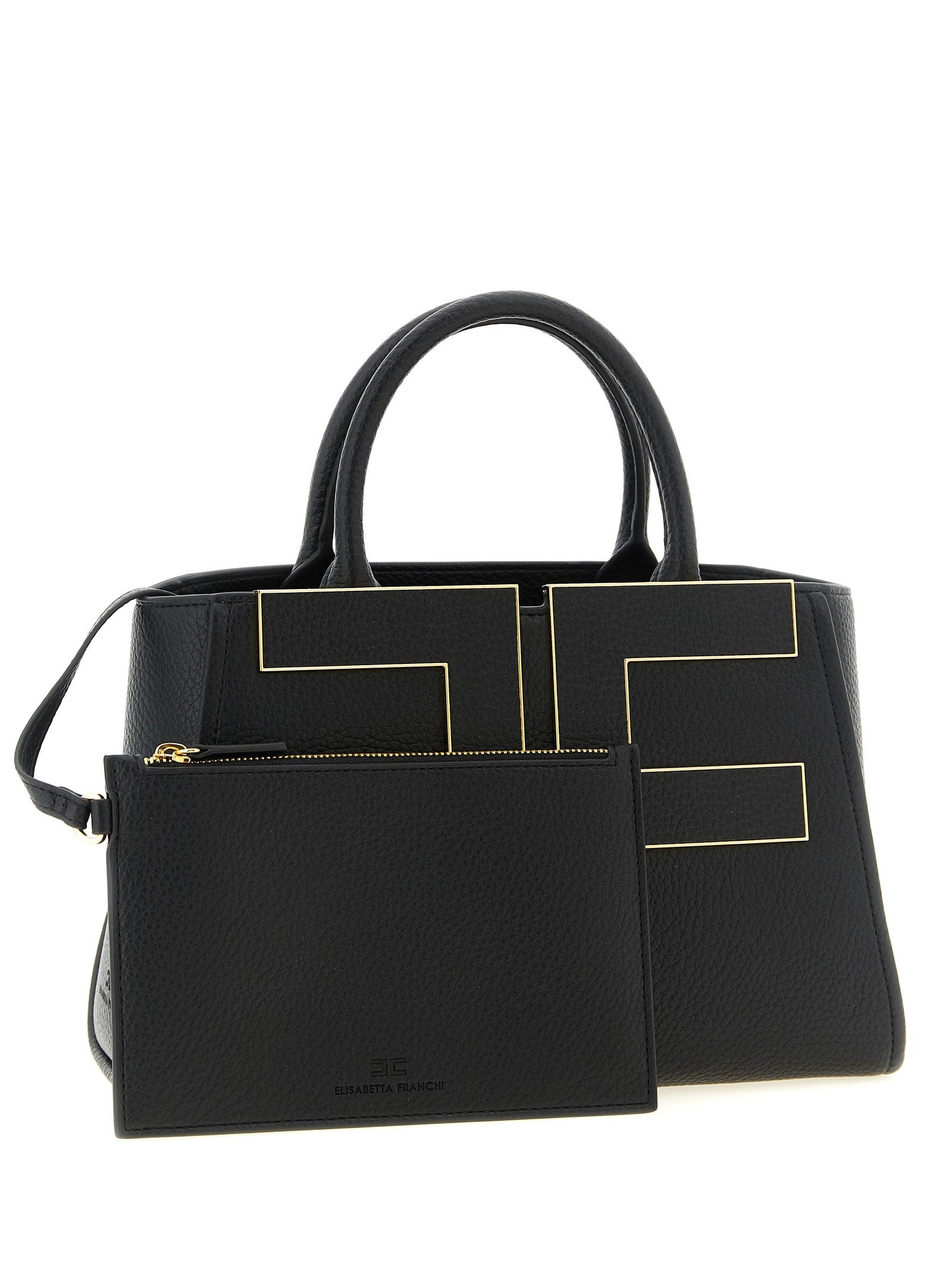 Elisabetta Franchi Maxi Shopping Bag Black