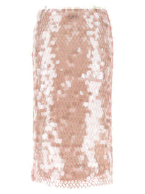 Tory Burch Maxi Sequin Skirt Blue