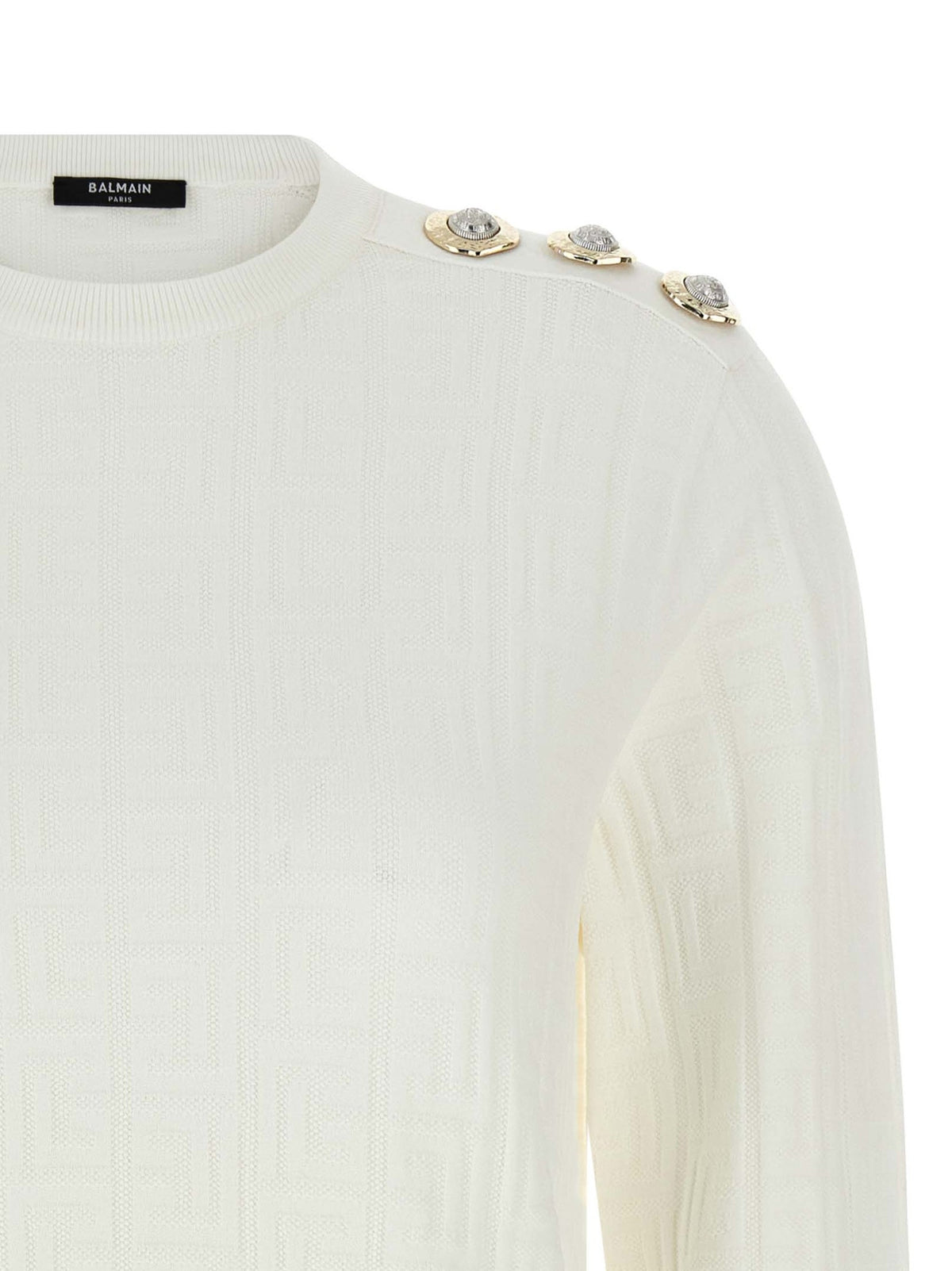Balmain Maxi Shoulder Top White, view 3