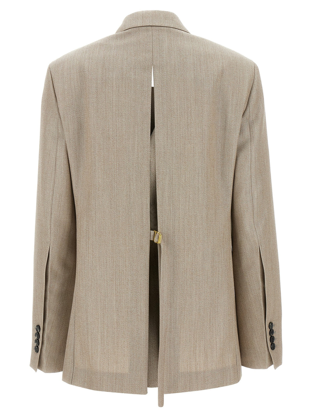 Ami Paris Maxi Split Blazer Beige