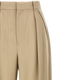 Victoria Beckham Maxi Turn up Pants Beige