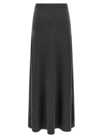 Balenciaga Maxi Wool Skirt Grey
