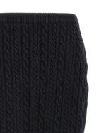 Alessandra Rich Maxi Wool Skirt Black, view 3