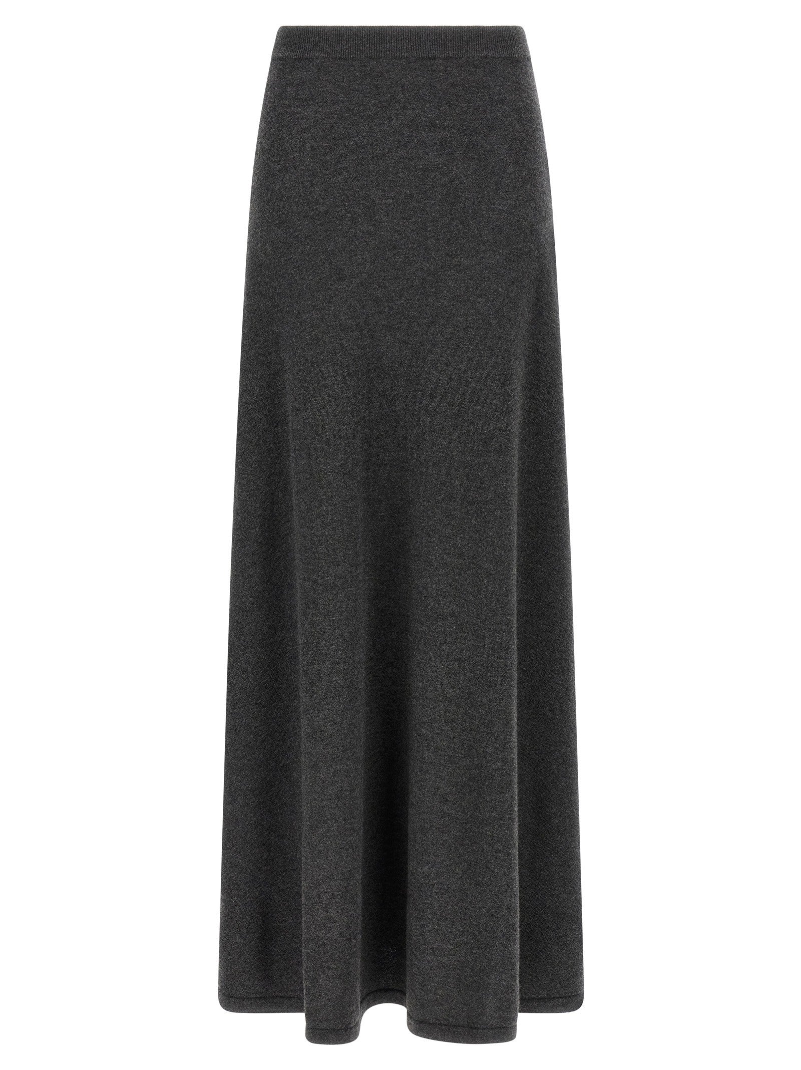Balenciaga Maxi Wool Skirt Grey