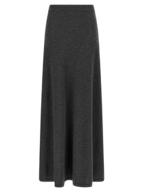 Balenciaga Maxi Wool Skirt Grey