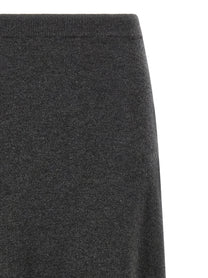 Balenciaga Maxi Wool Skirt Grey