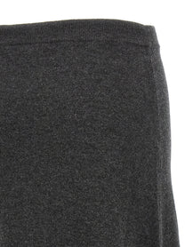 Balenciaga Maxi Wool Skirt Grey