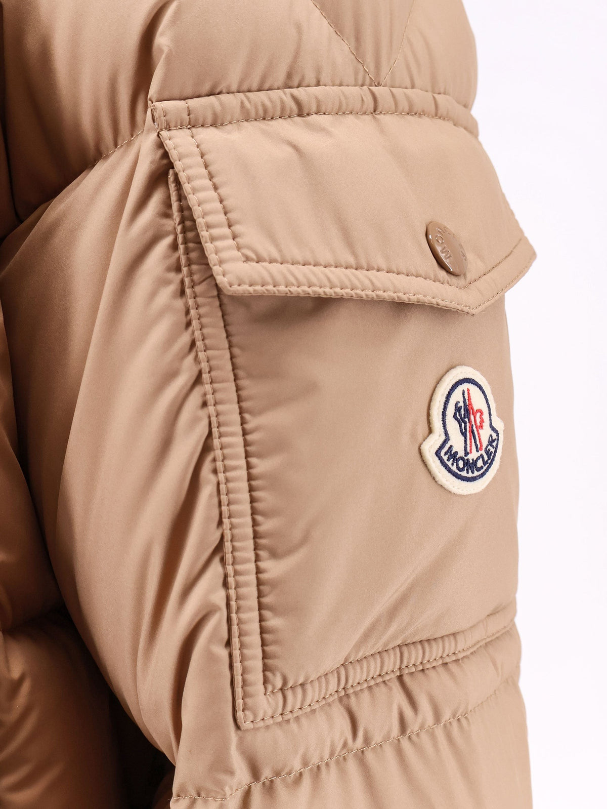 Moncler Women's Maya Recycled Polyester Down Jacket Brown, view 3