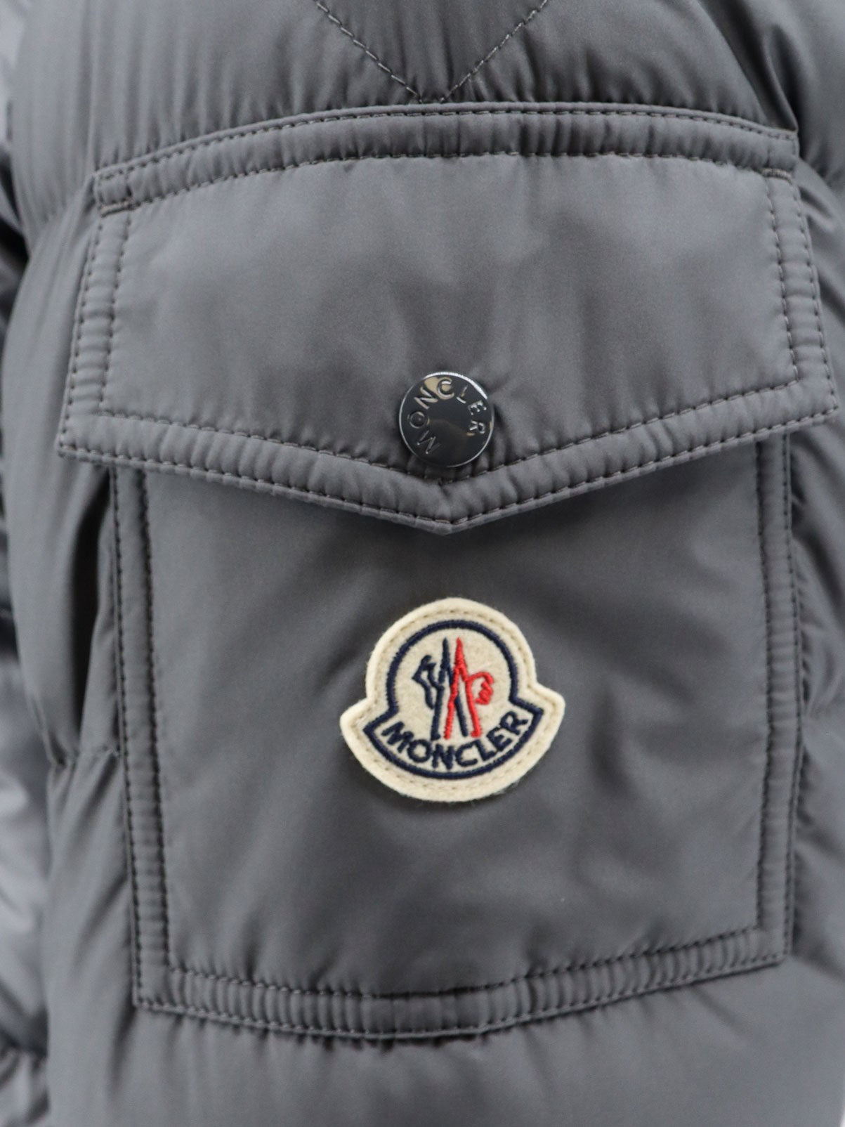 Moncler Men's Maya Recycled Polyester Down Jacket Grey