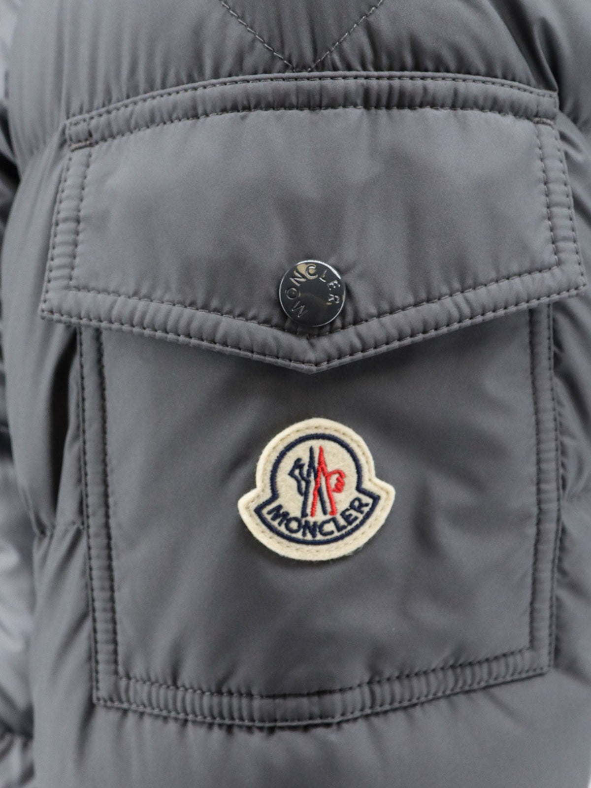 Moncler Men's Maya Recycled Polyester Down Jacket Grey