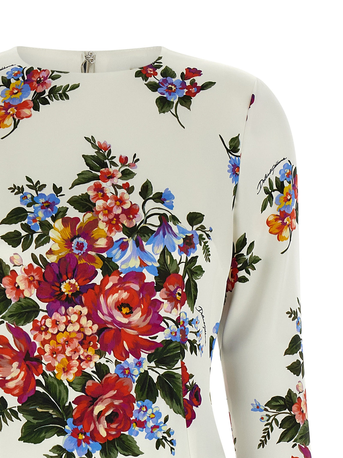 Dolce &amp; Gabbana Mazzo Di Fiori Dress White, view 3