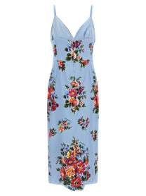 Dolce &amp; Gabbana Mazzo Di Fiori Print Dress Blue