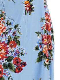 Dolce &amp; Gabbana Mazzo Di Fiori Print Dress Blue
