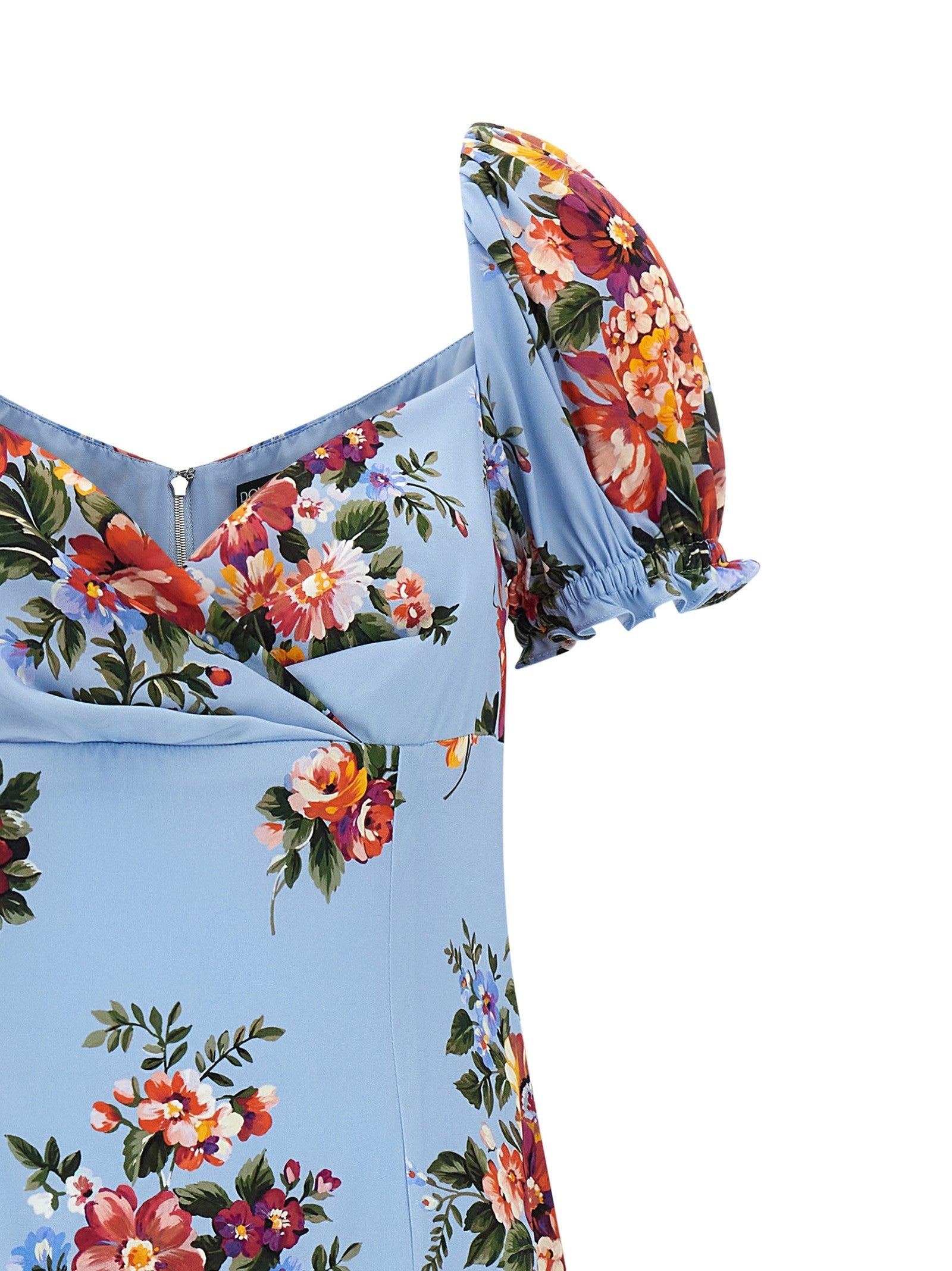 Dolce &amp; Gabbana Mazzo Di Fiori Print Dress Blue