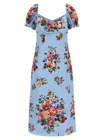 Dolce &amp; Gabbana Mazzo Di Fiori Print Dress Blue