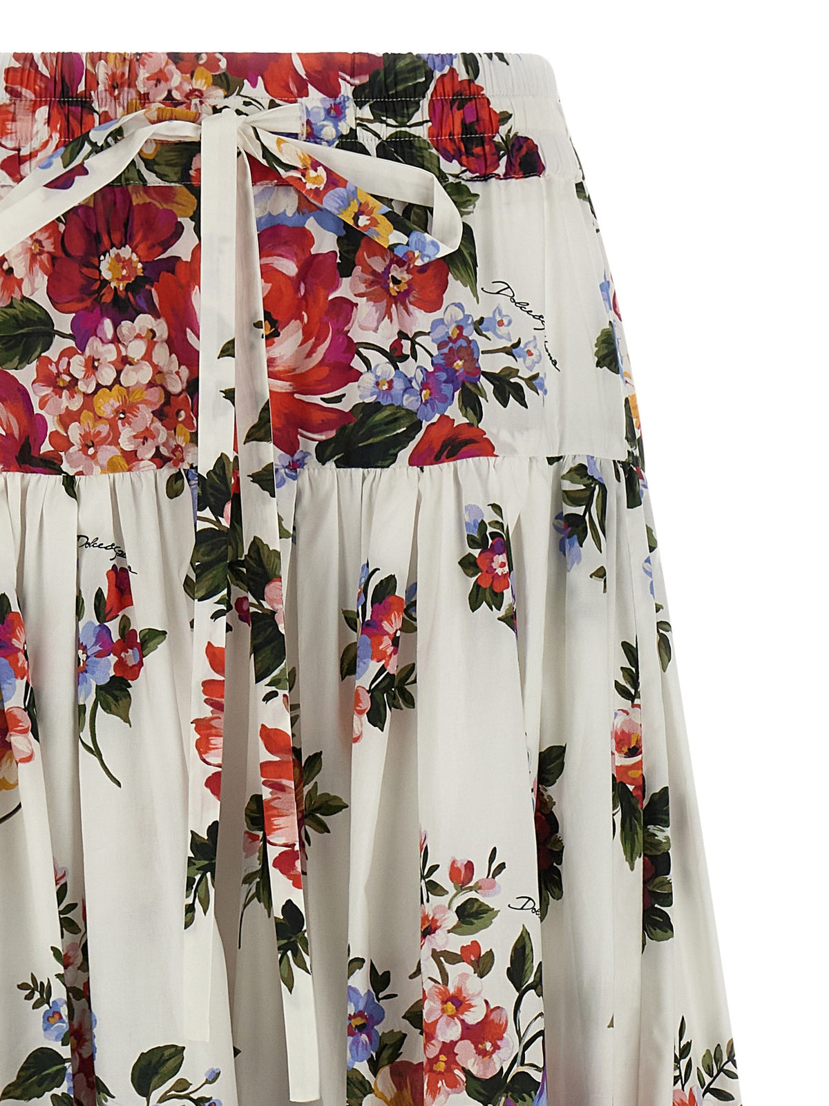 Dolce &amp; Gabbana Mazzo Di Fiori Skirt White, view 3