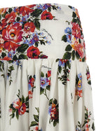 Dolce &amp; Gabbana Mazzo Di Fiori Skirt White, view 4
