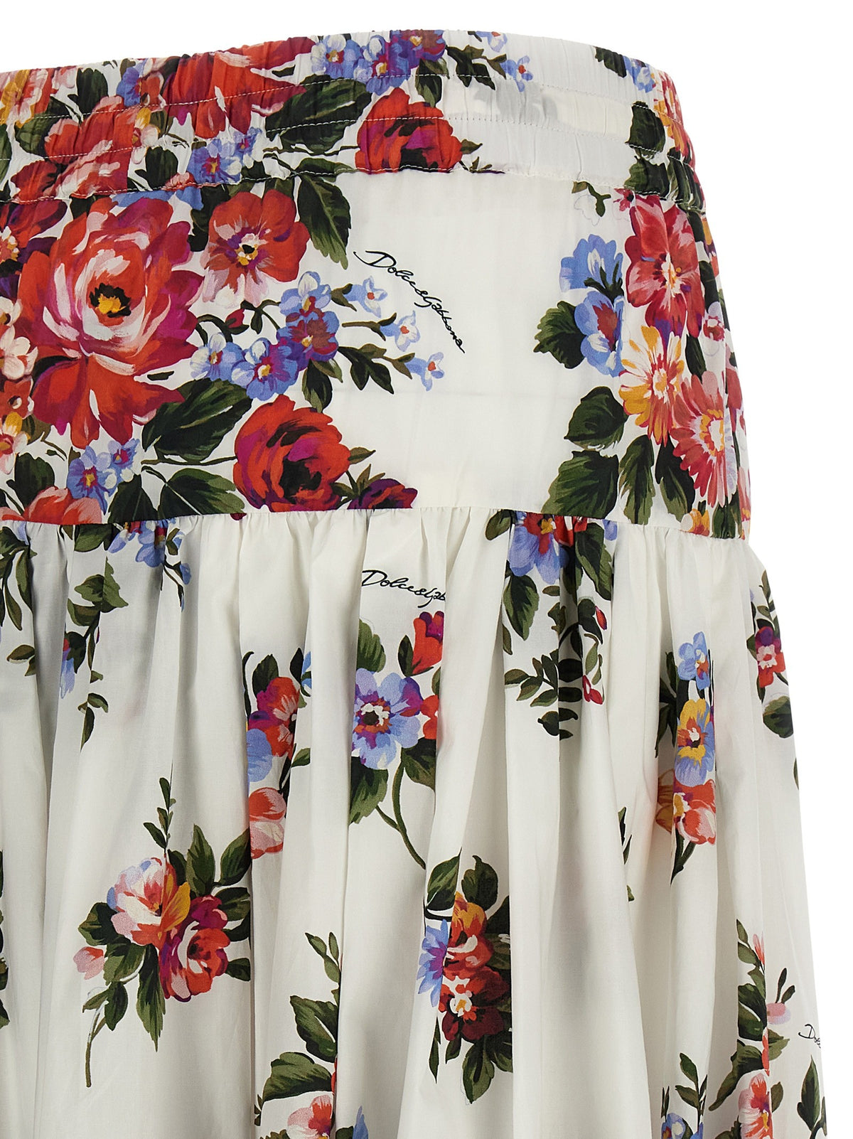 Dolce &amp; Gabbana Mazzo Di Fiori Skirt White, view 4