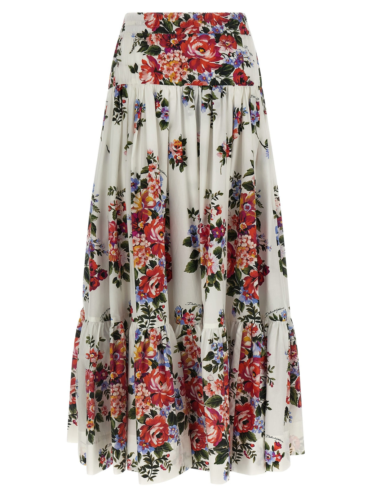 Dolce &amp; Gabbana Mazzo Di Fiori Skirt White, view 2