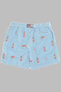 Mc2 Saint Barth men’s costume da bagno con stampa multicolor light blue and white striped boxer shorts with cocktail pattern