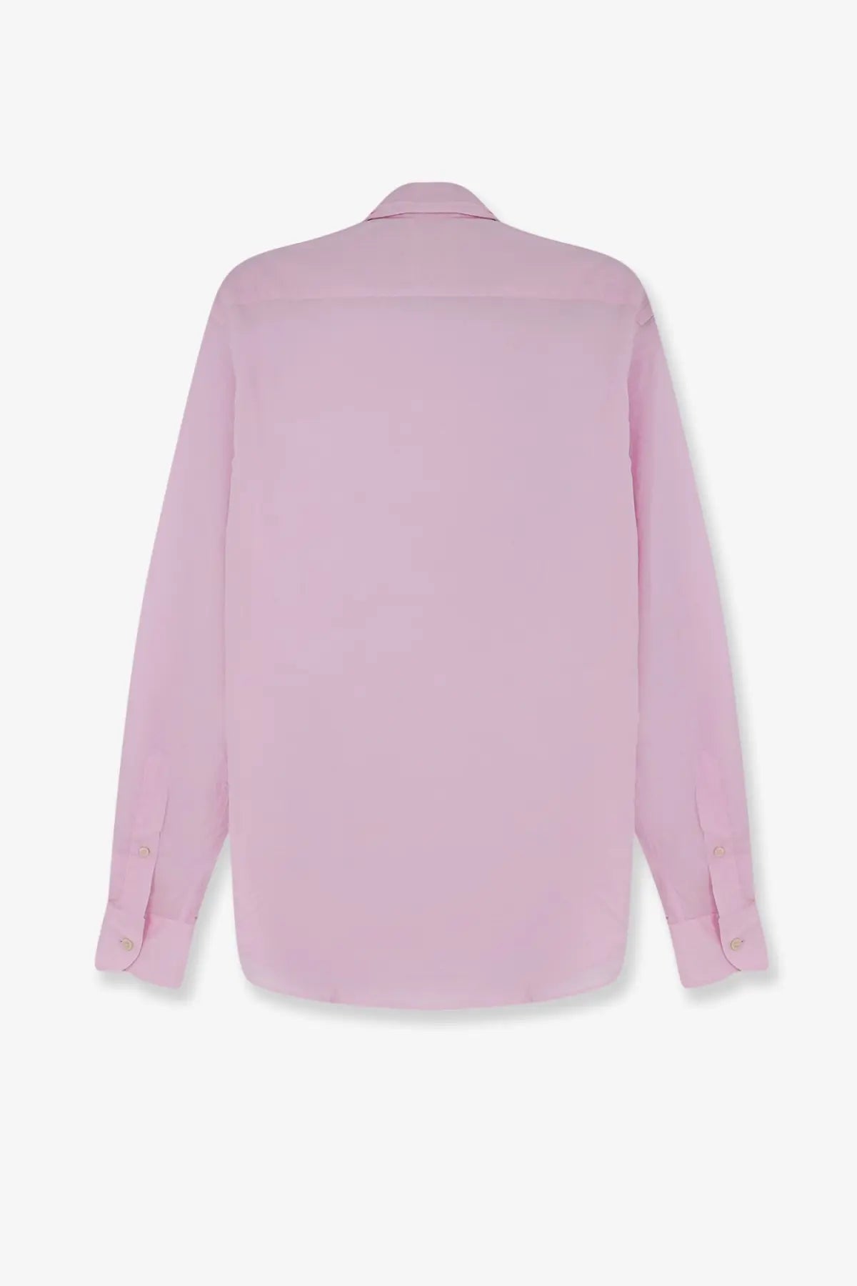 Mc2 Saint Barth men’s cotton shirt in soft pink with long sleeves classic collar and button-up front