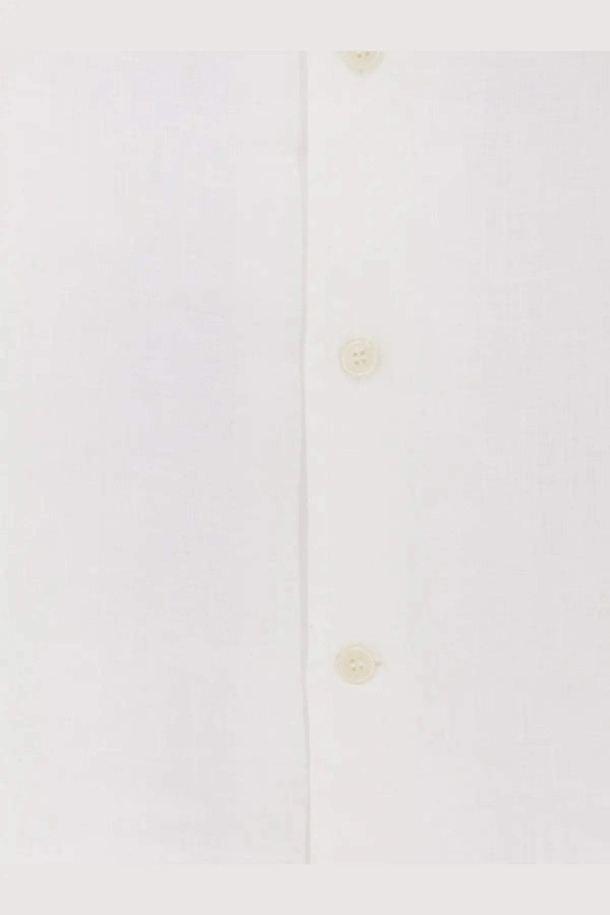 Mc2 saint barth men’s linen shirt white with cream-colored buttons and a classic button-down design