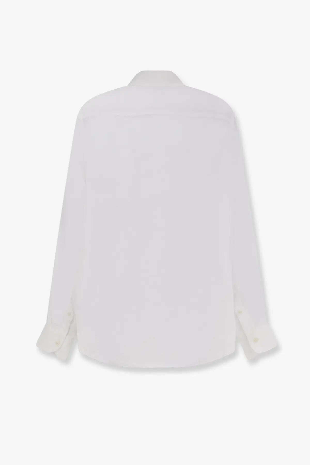 Mc2 Saint Barth men’s white linen shirt with long sleeves classic collar and neatly finished cuffs